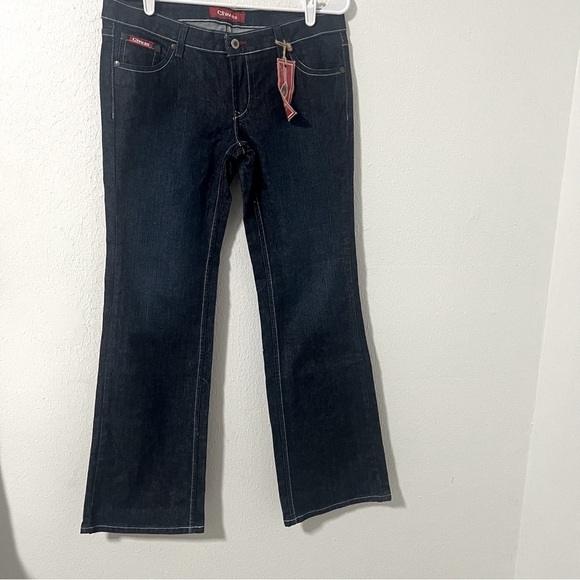 Rare Chivas Sz 11 Blue Flare Wide Leg Jeans Denim Embroidery Game Statement NWT - Picture 1 of 16